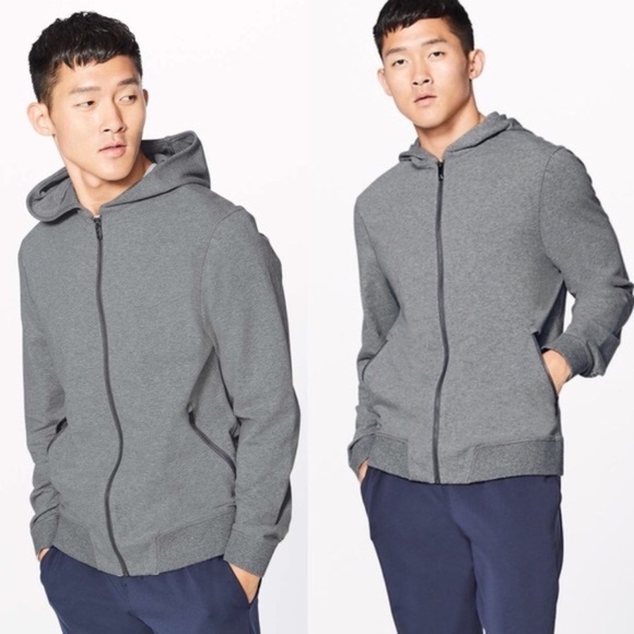 Lululemon Men's Cross Cut Zip Up Hooded Sweatshirt - Size Large - Picture 1 of 9